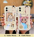 Handmade Cute Cartoon Chibi Sailor Moon with Cinto Branco Telefone Case for iPhone 78 Plus se2 X Xs XR XsMax 11 12 mini Pro Max Cosplay