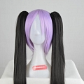Negro Pair of Cabello Clips Cosplay (60cm)