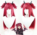 Yuzuki Roa Wig (Long, Straight, Pink, with Horns) from The Idolmaster