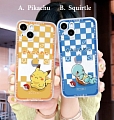 Japanese Gelb Monster Blau Turtle Animals Clear Grids Patterns Telefon Case for iPhone Telefon Case for iPhone 678 s Plus se2 X Xs XR XsMax 11 12 13 mini Pro Max Cosplay