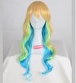 Miss Kobayashi's Dragon Maid Lucoa Perruque (Longue, Curly, Mixed Blonde Blue)