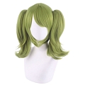Monaka Wig (Medium, Green, Twin Pony Tails) from Danganronpa
