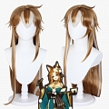 Genshin Impact Gorou Peruca (GenderBend, Female, Long, Mixed Brown White)