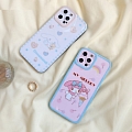Japanese White Dog Pink Rabbit Animals Phone Case for iPhone 78 Plus X Xs XR XsMax 11 12 Pro Max