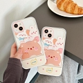 Oso Animals with Holder Blanco Teléfono Case for iPhone X Xs XR XsMax 11 12 13 Pro Max Cosplay