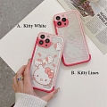 Japanese Rosa Bianco Gatto Animals Clear Telefono Case for iPhone X Xs XR XsMax 11 12 13 Pro Max Cosplay