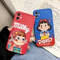 Japanese Ragazza Milky Rosso Blu Telefono Case for iPhone X Xs XR XsMax 11 12 13 Pro Max Cosplay