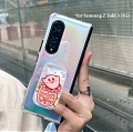 Japanese Rosa Monster 3D Animals Holder Clear Colorful Telefone Case for Samsung Galaxy Z Fold 3 e Z Fold 2 Cosplay (5G)
