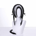 Wuchen Wig (Long, Black Mixed White) from Naraka: Bladepoint