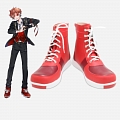 Twisted Wonderland Ace Trappola Zapatos (Rojo, Flat Heels)