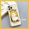 Yellow Duck 3D Animals Holder Mirror Phone Case for Samsung Galaxy 7 8 9 10 20 21 Plus Ultra and Note 8 9 10 Plus 20 Ultra