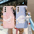 Japanese Blanco Perro 3D Animals Chain with Cinturón Lanyard Teléfono Case for Samsung Galaxy S6789 10 21 Plus y Nota 589 10 y A Cosplay