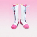 Cosplay Long White Pink Boots (423)