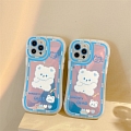 ホワイト Bear Animals Clear Colorful 電話番号 Case for iPhone 7 8 Plus X Xs XR XsMax 11 12 Pro Max コスプレ