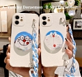Japanese Blue Cat with 3D Animals Glitters Holder with Chain White Phone Case for iPhone 7 8 Plus se2 X Xs XR XsMax 11 12 mini Pro Max