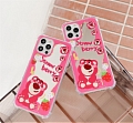 Red Strawberry Bear Animals Mirror Pink Phone Case for iPhone 7 8 Plus se2 X Xs XR XsMax 11 12 Pro Max