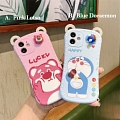 Strawberry Pink Bear Japanese Blue Cat 3D Animals Ear Phone Case for iPhone 7 8 Plus se2 X Xs XR XsMax 11 12 Pro Max