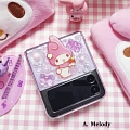 Japanese Pink Rabbit Black Cat 3D Animals Jelly Clear Phone Case for Samsung Galaxy Z Flip 3 (5G)
