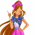 Flora Cosplay Costume (Pink) from Winx Club
