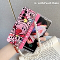 Z Fold 5 Japanese Rose Monster 3D Animals Holder Hinge Protect with Chain Téléphone Case for Samsung Galaxy Z Fold 3 4 5 Cosplay