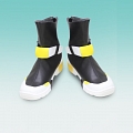 Cosplay Corto Nero Bianco Giallo Scarpe (635)