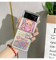 Japanese Moon Chica 3D Glitters Clear Teléfono Case for Samsung Galaxy Z Flip 3 y Z Flip 4 Cosplay (5G)