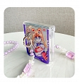 Japanese Moon Chica Clear with Hinge Protect with Chain Teléfono Case for Samsung Galaxy Z Flip 3 y Z Flip 4 Cosplay (5G)